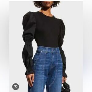 Veronica Beard Fawn Puff sleeve top